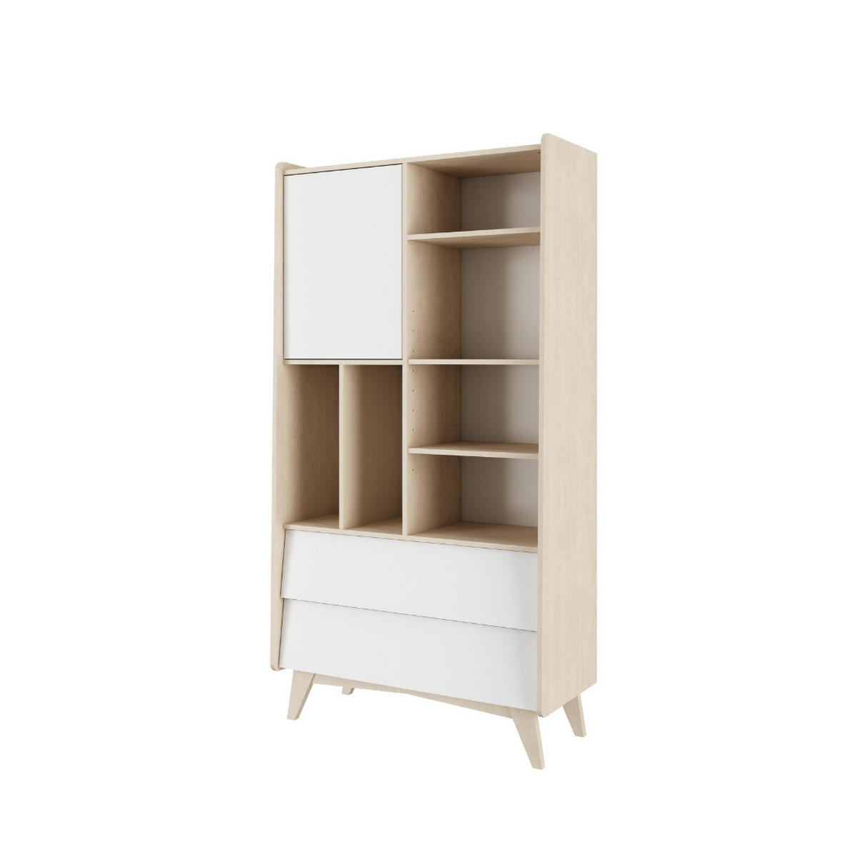 KINDERREGAL SoSixty - Grau, Holzwerkstoff (100/190/44cm) - RAUMHIRSCH FURNITURE