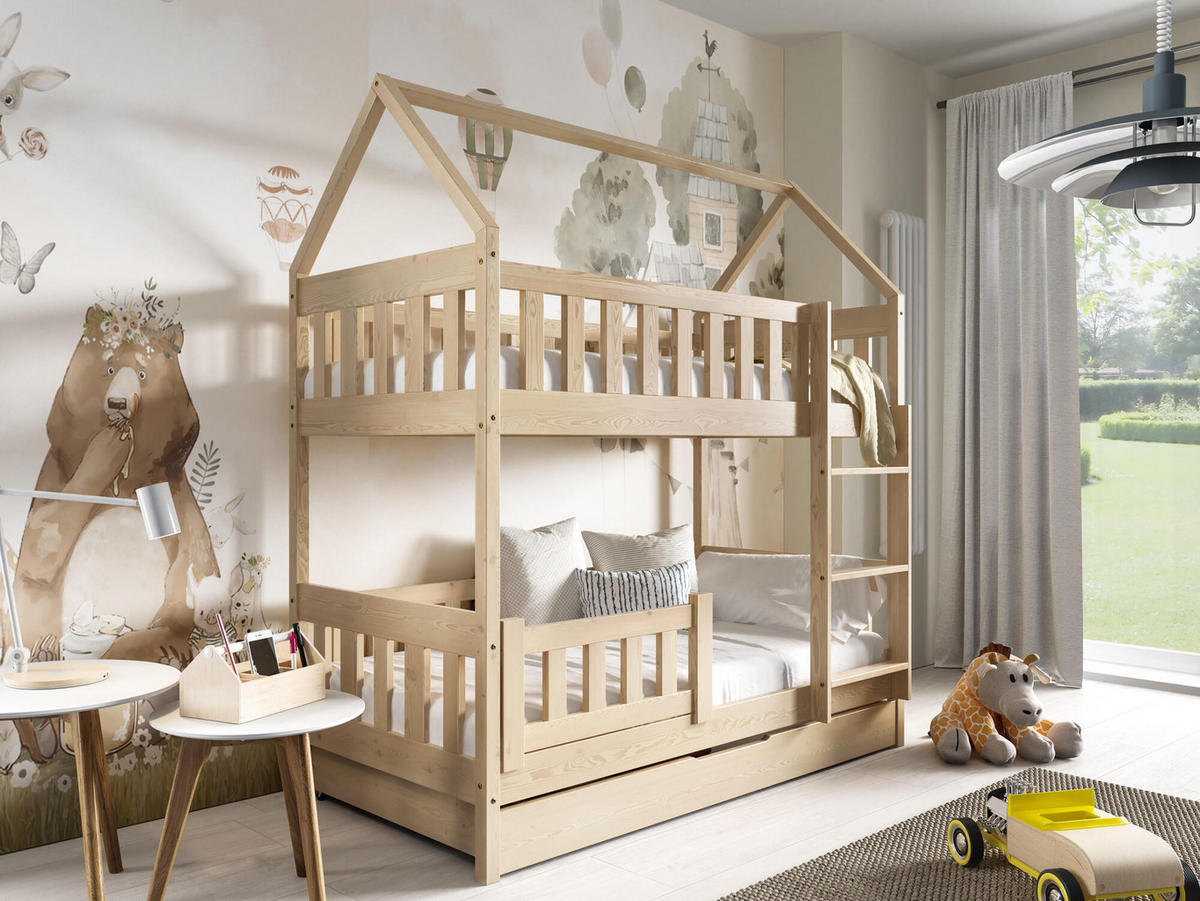 HAUSBETT ZUZIA Beige 168x86x185 cm - Beige, Holz - FURNLUX