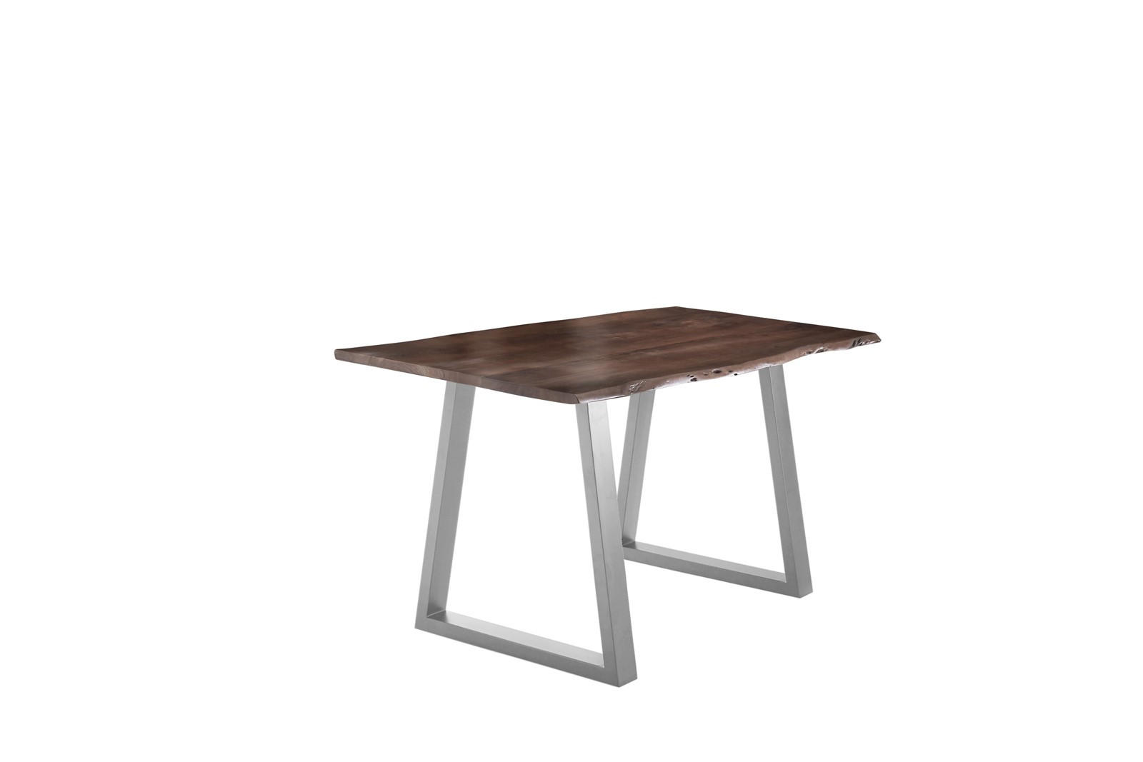 ESSTISCH LUBIN - Silberfarben/Braun, Holz/Metall (85/160/77cm) - SAM
