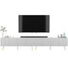 TV-LOWBOARD 2-er Set Elpis Weiß matt mit goldenen Metallbeinen 150 cm - Goldfarben/Weiß, Holzwerkstoff (300/60.5/36.5cm) - Meble Lindner