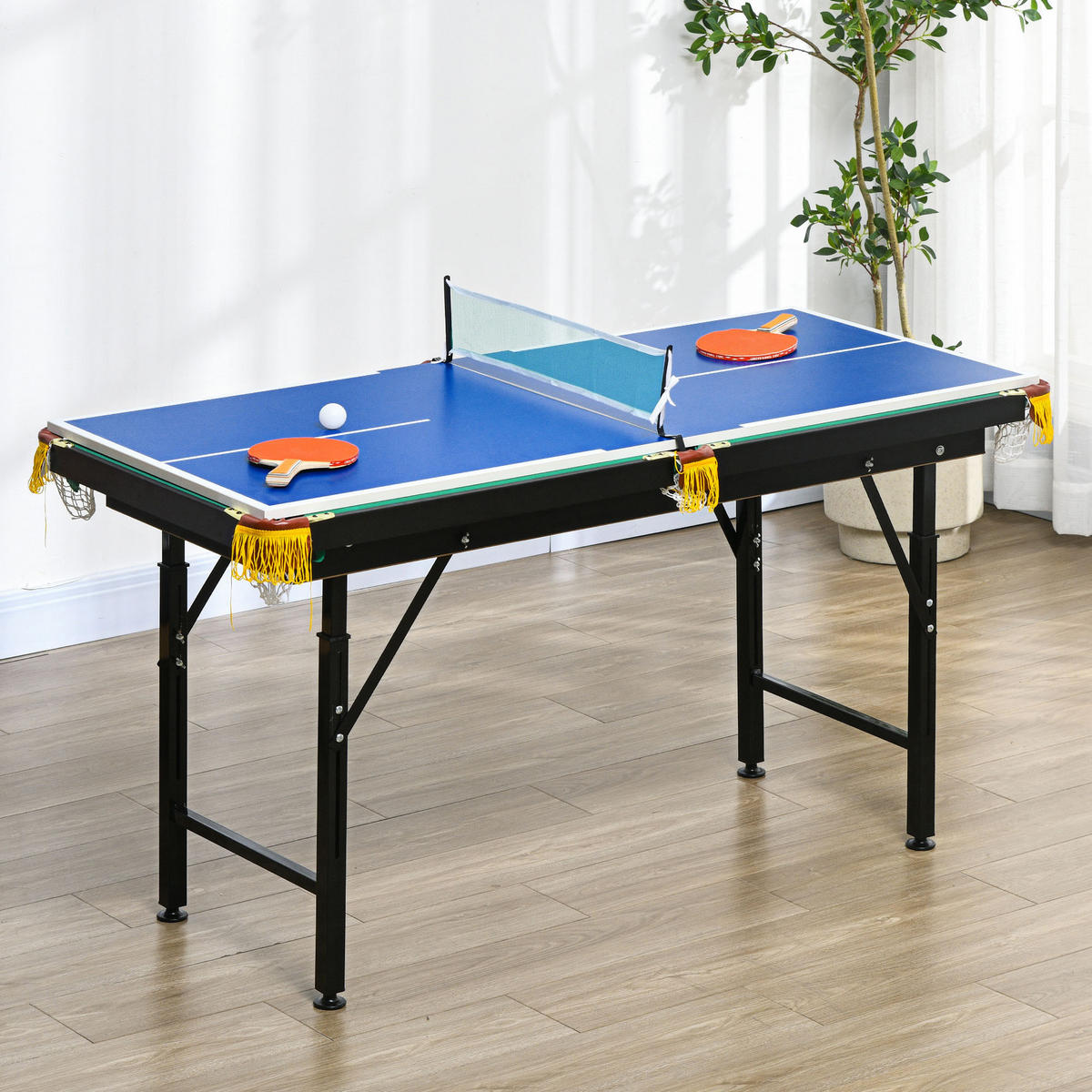 MULTIGAME Spieletisch - Blau, Holzwerkstoff (63/140cm) - SPORTNOW