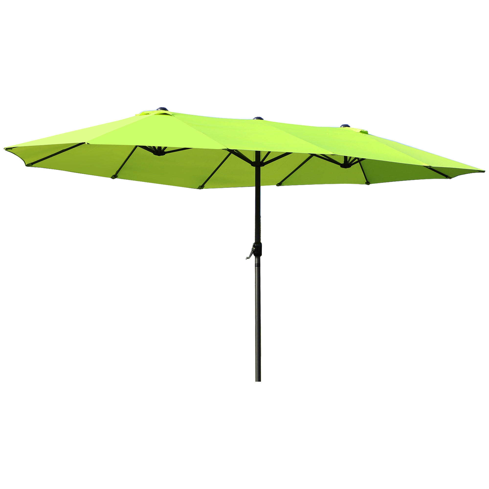 SONNENSCHIRM, Gartenschirm, Marktschirm, Doppelsonnenschirm, Terrassenschirm, Grün, Oval - Grün, Metall (270/460cm) - Outsunny