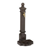 STANDBRUNNEN - Dunkelbraun, Metall (33/29/82cm) - Relaxdays