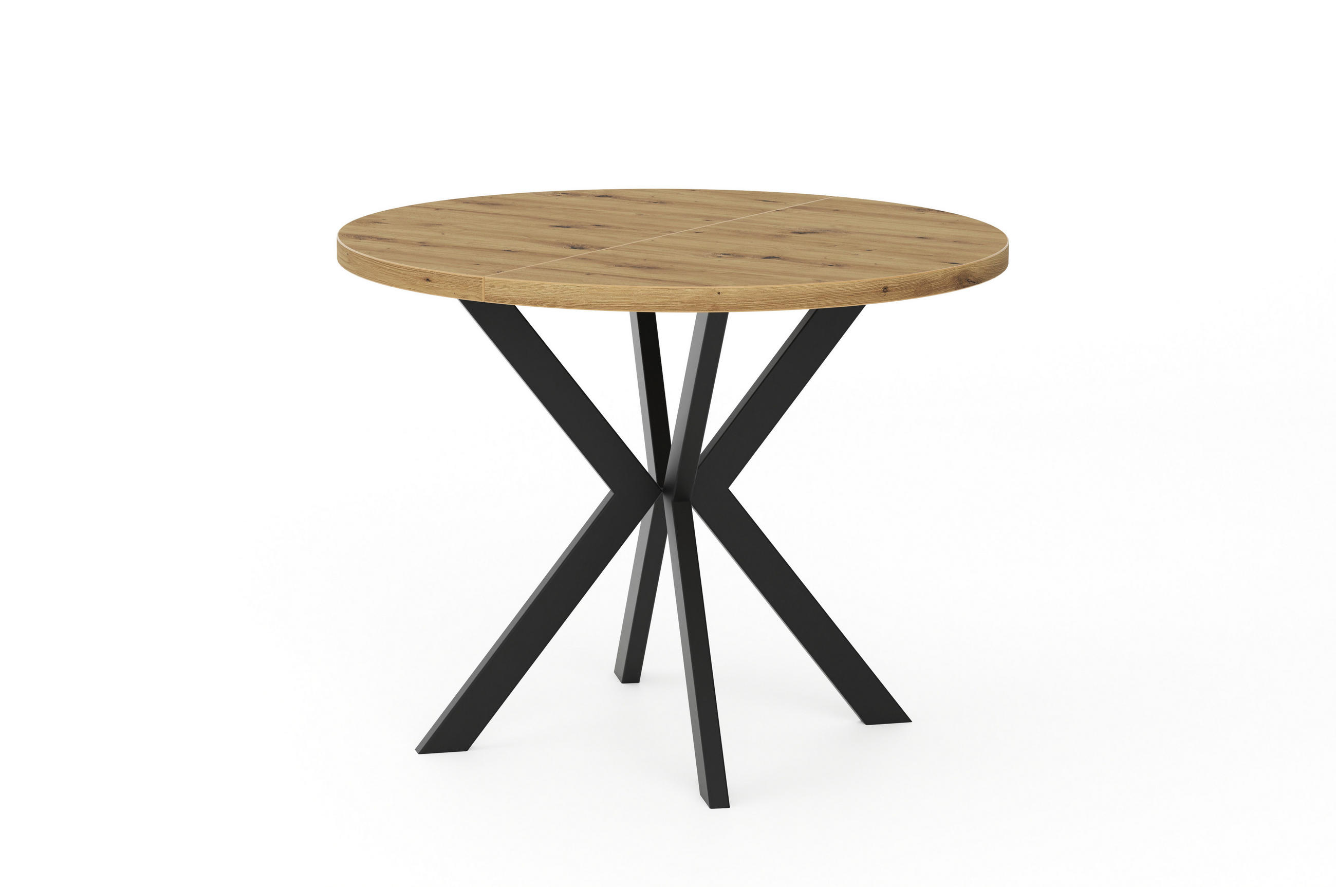 ESSTISCHE EDEN - Schwarz/Eiche Artisan, Holzwerkstoff (90/90/76cm) - Meblini