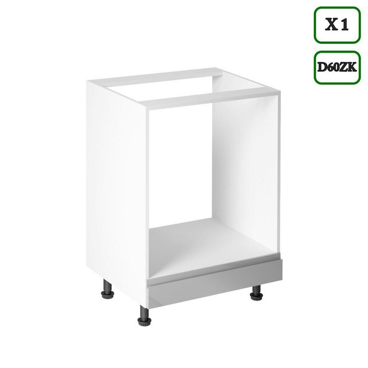 KÜCHENZEILE 320 cm – Aspen K91-M320 - in Weiß/Hochglanz - Grau, Holzwerkstoff (320/212/60cm)