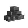 SCHUHBOX SCHUHORGANIZER 6ER-SET - Schwarz, Kunststoff (33/25.5cm) - Hansiro
