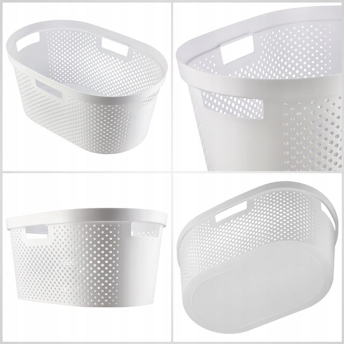 WÄSCHEKORB Curver Wäschesammler, 40L, Weiß - Weiß, Kunststoff (60/39cm) - KADAX