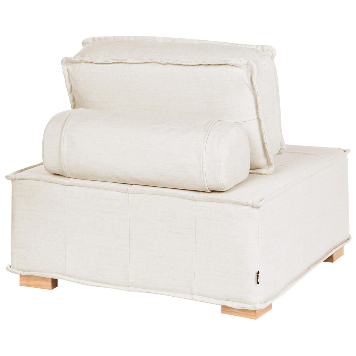 3-SITZER-MODULSOFA Stoff Cremeweiß Tibro - Creme, Textil (300/82/100cm) - Beliani