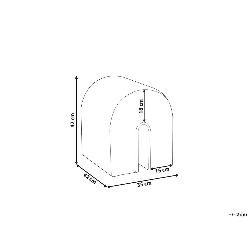 Thumbnail - Beliani Pouf, Pink, Textil, 1-Sitzer, Oval, 35x42x42 cm, Wohnzimmer, Hocker, Poufs