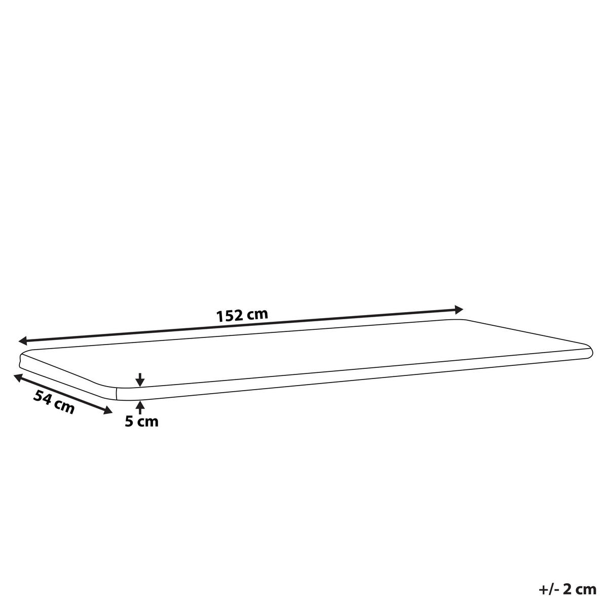 SITZBANKPOLSTER KISSEN Weiß Vivara - Weiß, Textil (152/5/54cm) - Beliani