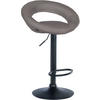 BARHOCKER Stoff grau - Schwarz/Grau, Textil/Metall (52/77/47cm) - CLP