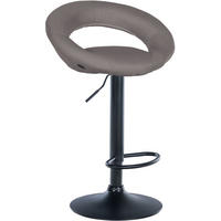 BARHOCKER Stoff grau - Schwarz/Grau, Textil/Metall (52/77/47cm) - CLP