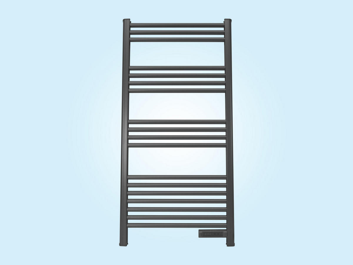 HANDTUCHTROCKNER Grau mit Elektrosystem und Wandhalterung 500 W - Grau, Metall (54/107/4cm) - Purline