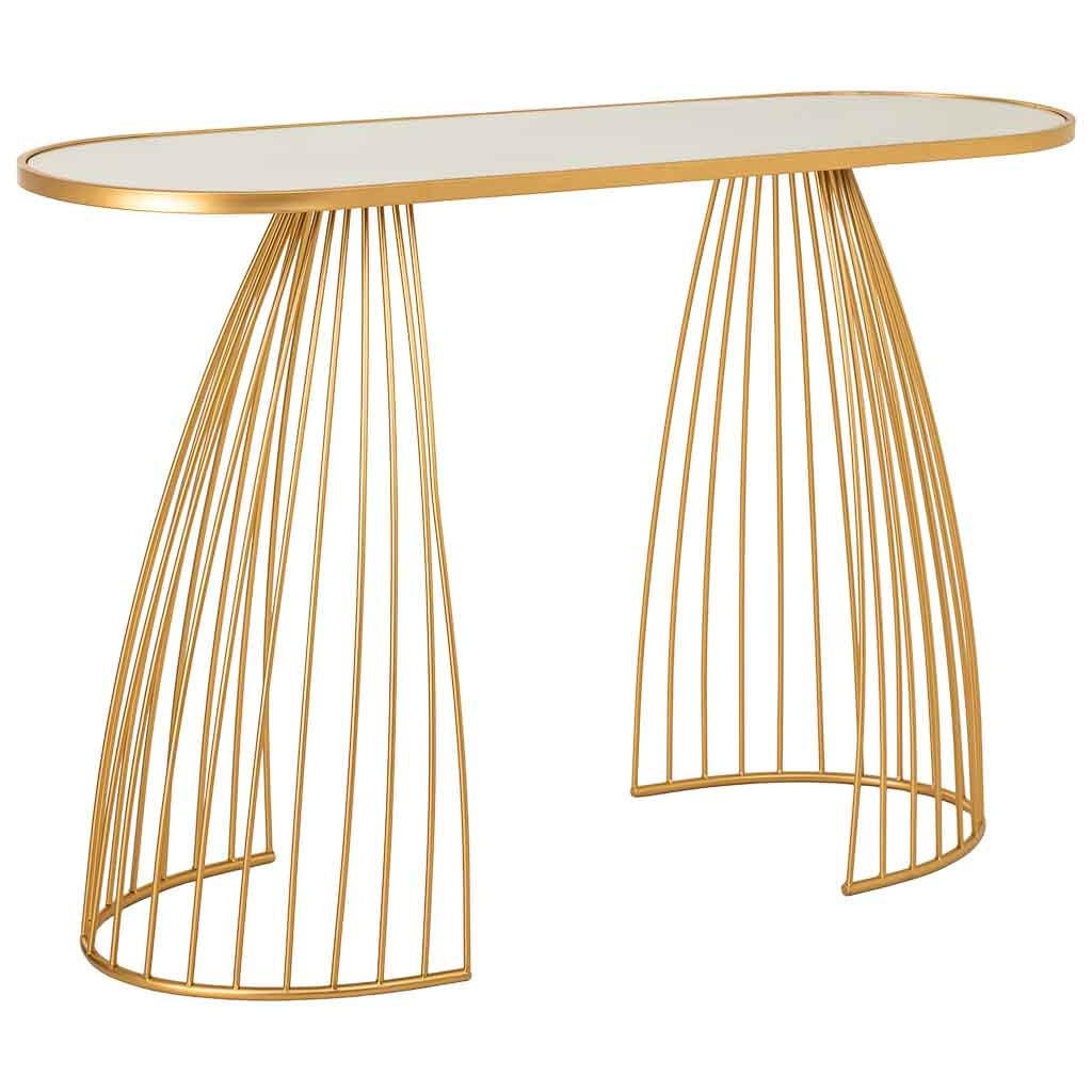 KONSOLENTISCH aus Metall, 120x40x80cm - Goldfarben, Metall (42/122/82cm) - Wanderlust