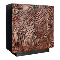 HIGHBOARD FLUID Braun Akazie 110cm - Schwarz/Braun, Holz (100/110/38cm) - riess-ambiente