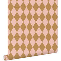 TAPETE Karomuster 50 x 900 cm - Braun, Papier (50/900cm) - ESTAhome