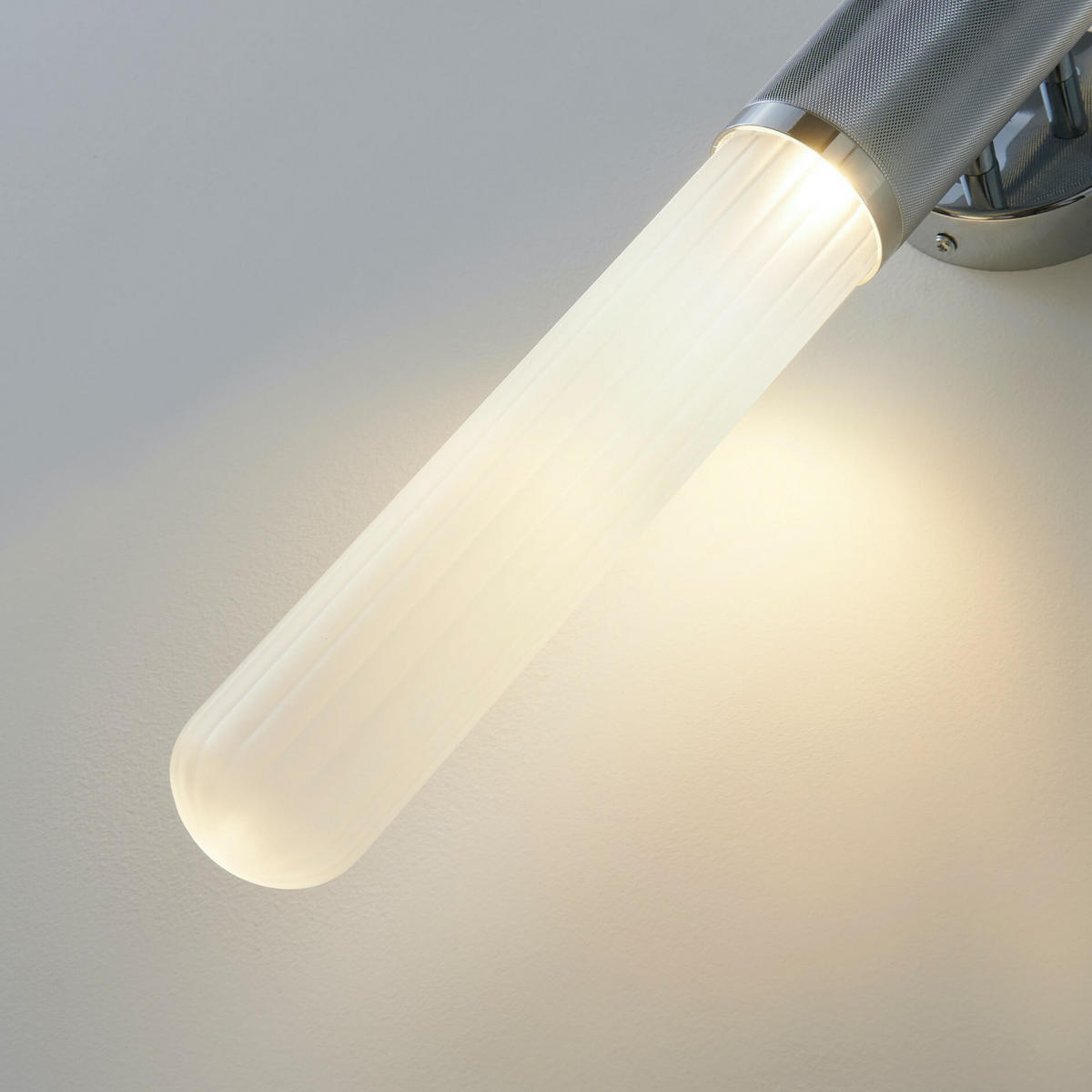 WANDLEUCHTE Hita, Silber/Chrom, 74cm - Chromfarben, Glas (12/74/74cm) - KOSILUM