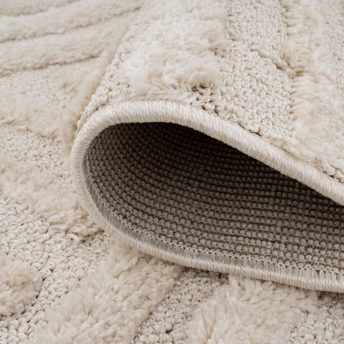 WEBTEPPICH Bow Beige - Beige, Textil (120/170cm) - Kukoon Rugs