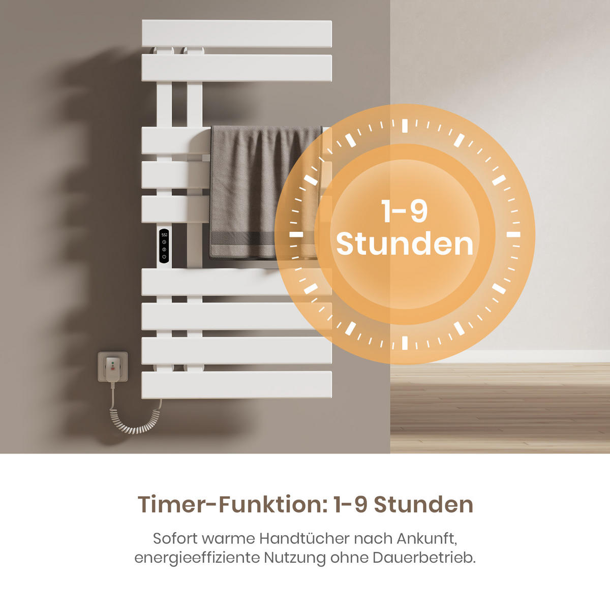 HEIZKÖRPER Elektrisch WLAN Thermostat Weiß - Weiß, Metall (50/100/11cm) - EMKE