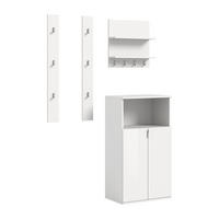 GARDEROBE Systemmöbel Projekt X 4tlg. Kombination , ca.111x191x34 cm - Weiß, Holzwerkstoff (111/191/37cm)