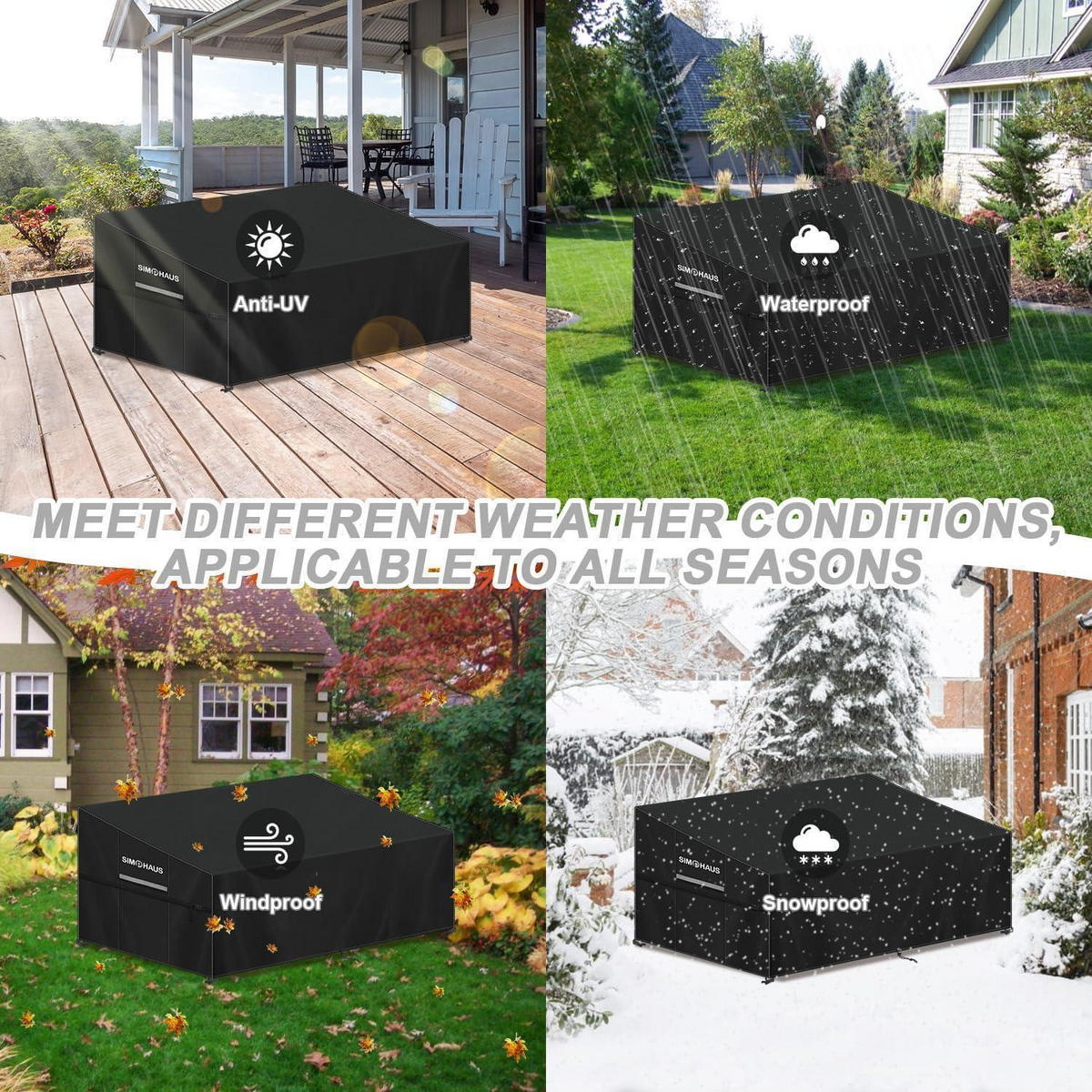 ABDECKHAUBE für Gartensofa 155 x 85 x 81/61 cm - Schwarz, Textil (85/61/155cm)