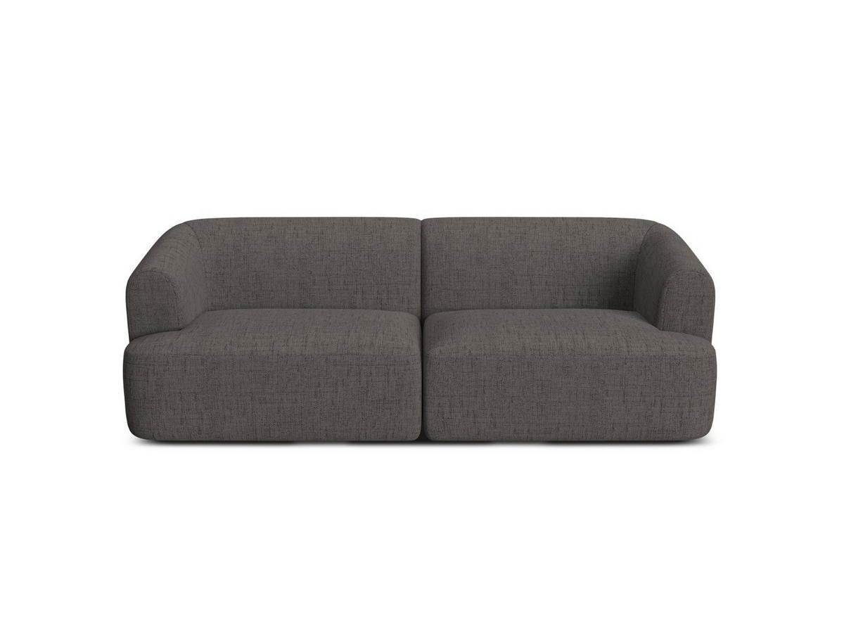 MODULARES-SOFA Campi aus strukturiertem Stoff grau 3 Sitzplätze - Grau, Textil (90/70/220cm) - Cosmopolitan Design