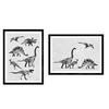 POSTER Set Mit 2 Dinosaurios Grises A4 Rahmenlos - Klar, Papier (29.7/5/21cm) - Nacnic
