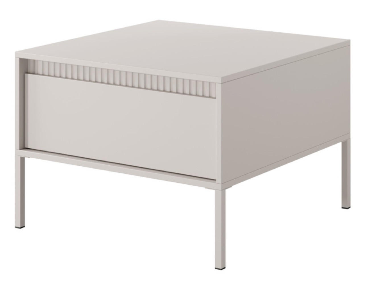 TISCH Beigefarben ENSO Stilvolle Beine Mit Metallgestell - Beige, Holzwerkstoff (68/68/48.4cm) - Sepro Meble