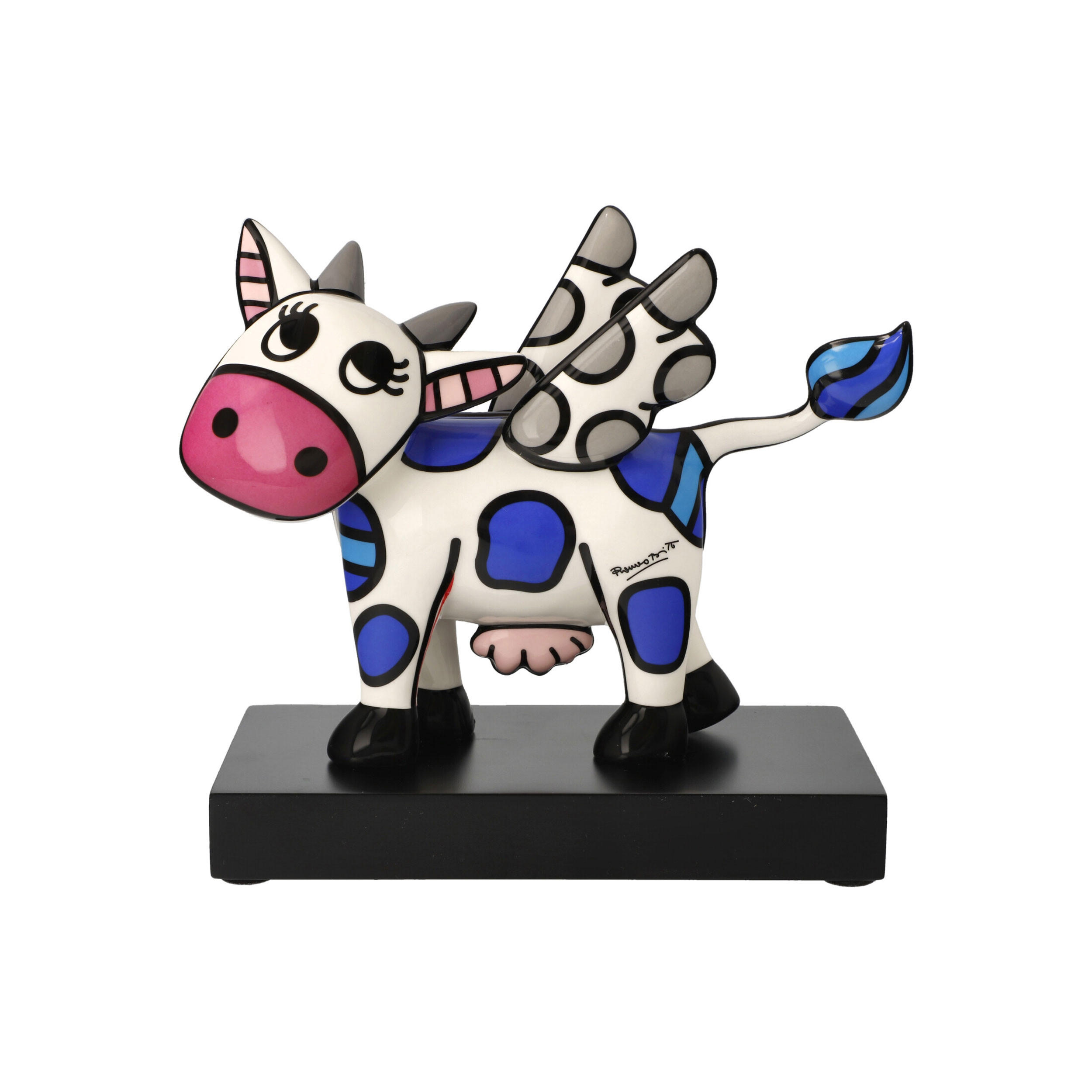 DEKOFIGUR Romero Britto - Flying Cow, Pop Art, Porzellan, Bunt, 19 cm - Multicolor, Keramik (20/47/31cm) - Goebel