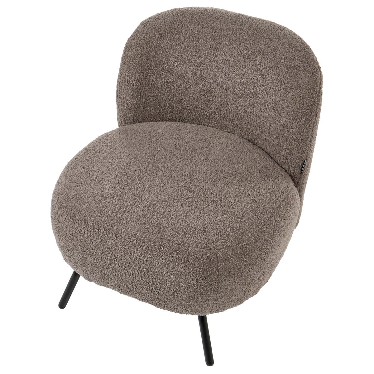 SESSEL Bouclé Taupe Kumla - Taupe, Textil (62/67/70cm) - Beliani