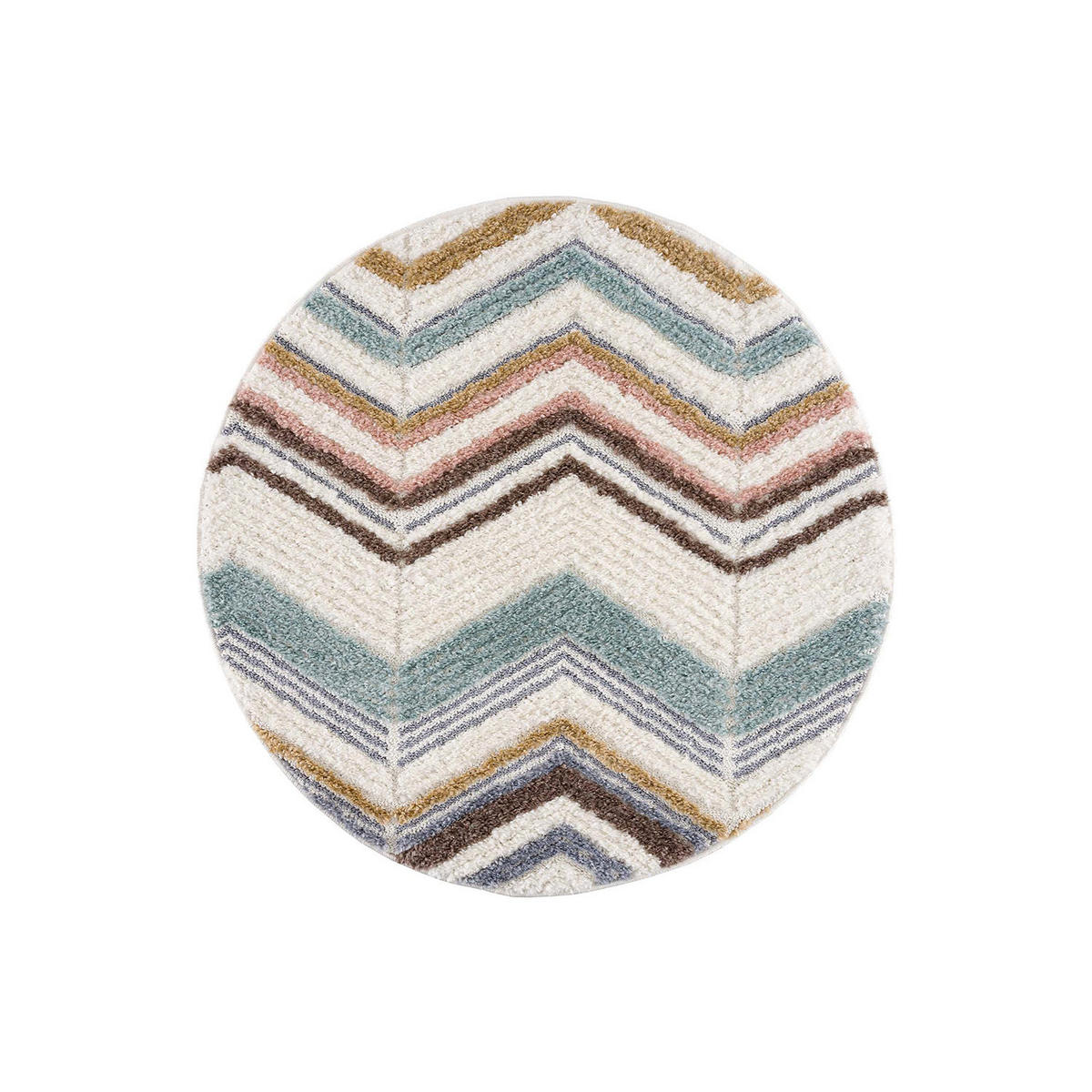 HOCHFLOR-TEPPICH Focus 3009 Multi 200 cm Rund - Multicolor, Textil (200/200cm) - carpet city