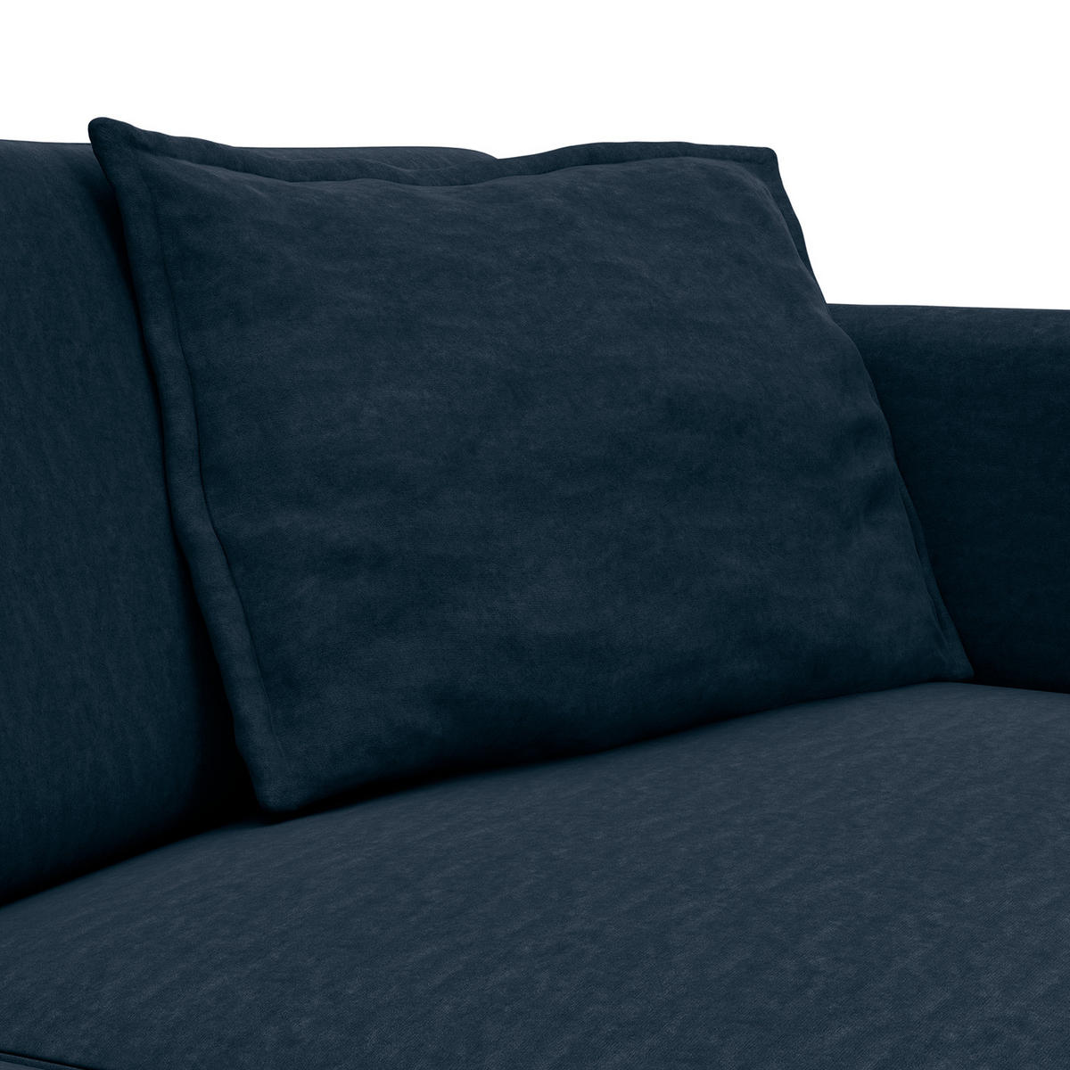 3-SITZER SOFA - Blau/Schwarz, Kunststoff/Textil (219/84/117cm) - home24