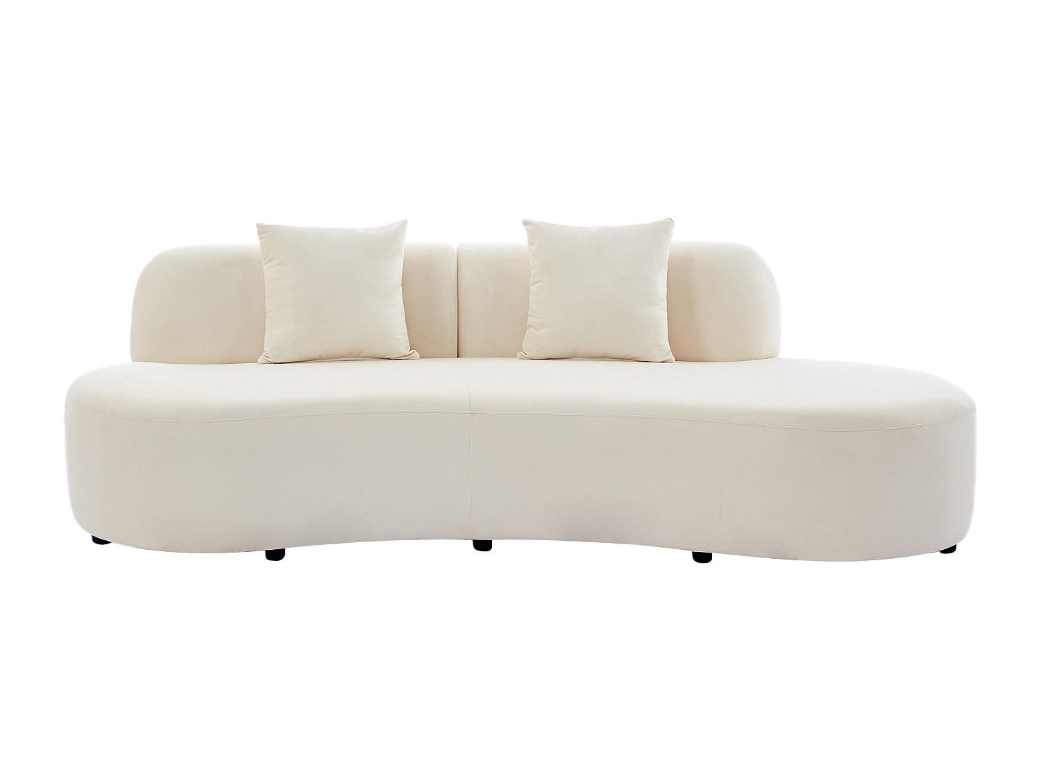 SOFA ohne Schlafmöglichkeit - 3 Personen-Sitzer - Stoff - Beige - - Beige, Textil (230/76/80cm) - Vente-Unique