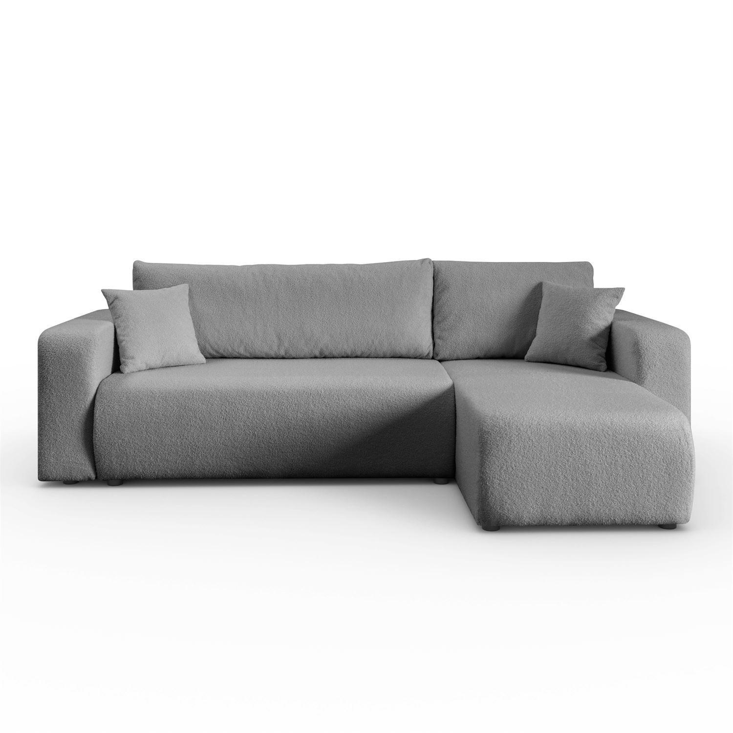 ECKSOFA VESPO L mit Schlaffunktion und Bettkasten - Graphitfarben, Textil (247/143cm) - Lookway
