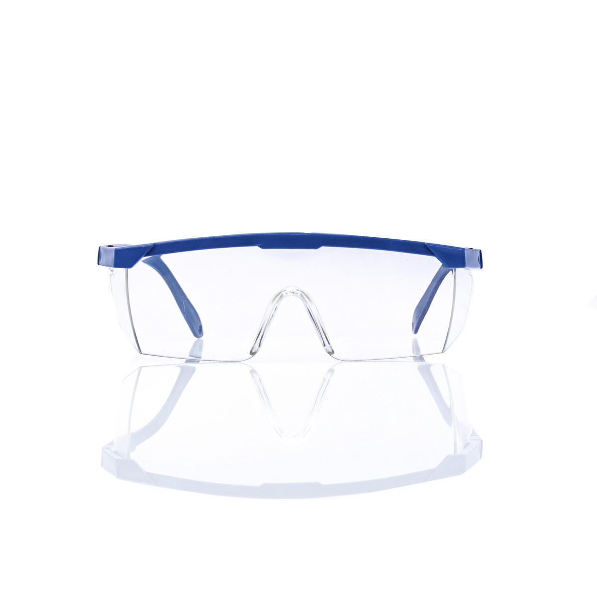 SCHUTZBRILLE Universal - klar, Polycarbonat, UV-Schutz, ultraleicht, EN166, Stoßfest S, 3-stufig verstellbare Bügel, TPR-Auflagen - Multicolor, Kunststoff/Metall