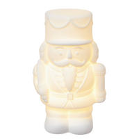 LED-NUSSKNACKER White Christmas - Weiß, Keramik (6/13/8cm) - Butlers