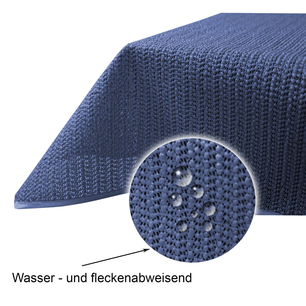 TISCHDECKE Outdoor rechteckig 130/160 cm Blau - Blau, Kunststoff (130/160cm) - TiborTex