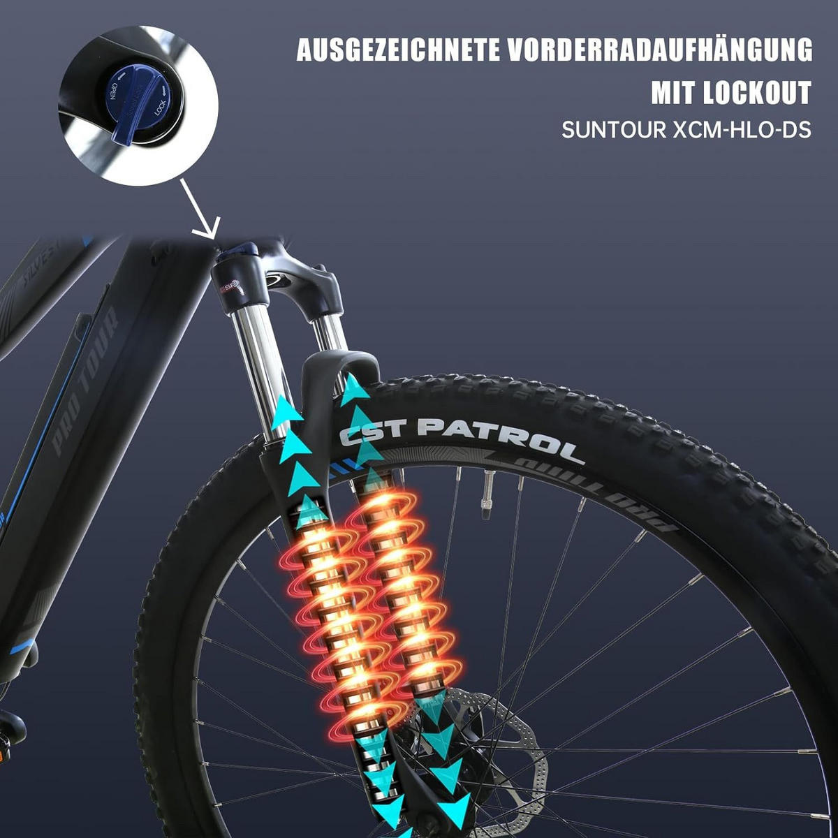 ELEKTROFAHRRAD Flexi 27,5 Zoll 25km/h Reichweite 50-90 km - Blau, Metall (125cm) - Nettlife