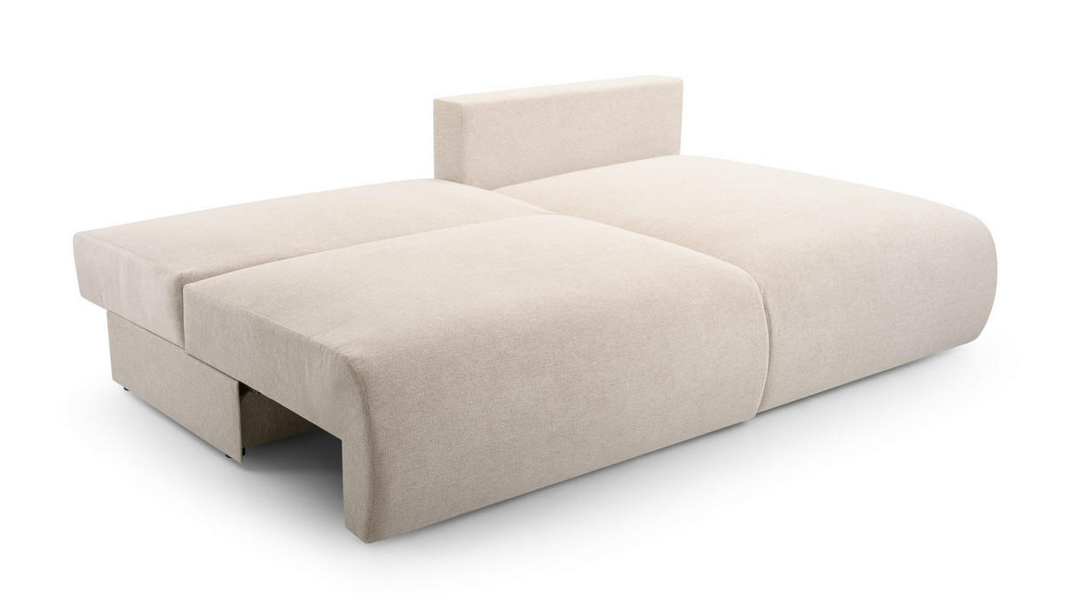 ECKSOFA mit Schlaffunktion Ripley, Creme - Creme, Textil (150/223cm) - Fedve