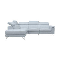 ECKSOFA Antares Echtleder Weiß - Weiß, Leder/Metall (224/276cm)
