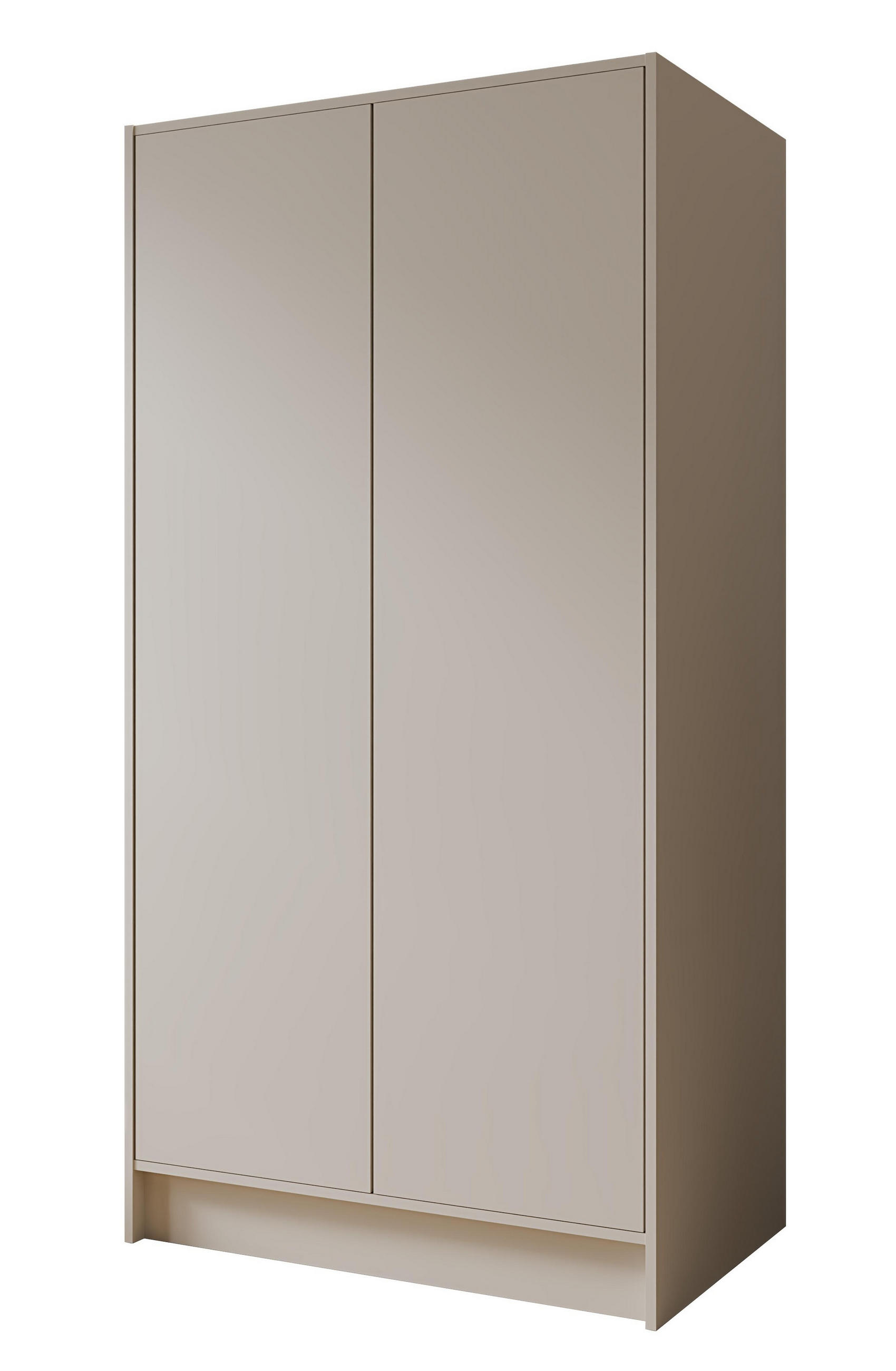 SCHRANK Kaschmir ALA Glatt Ohne Spiegel Ohne Griffe - Ecru, Holzwerkstoff (102/200/51cm) - Sepro Meble