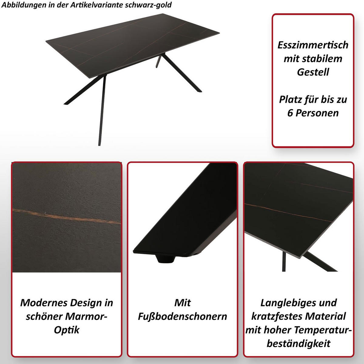 ESSZIMMERTISCH eckig Grau - Grau, Stein (90/160/76cm) - MCW