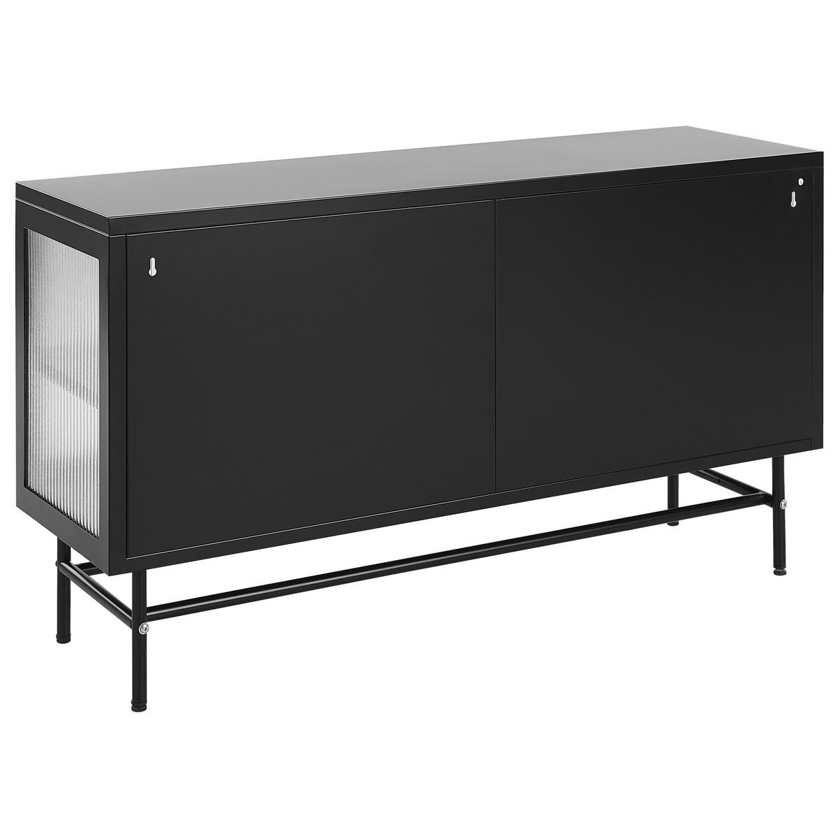 SIDEBOARD Schwarz Devon - Schwarz, Metall (115/64/35cm) - Beliani