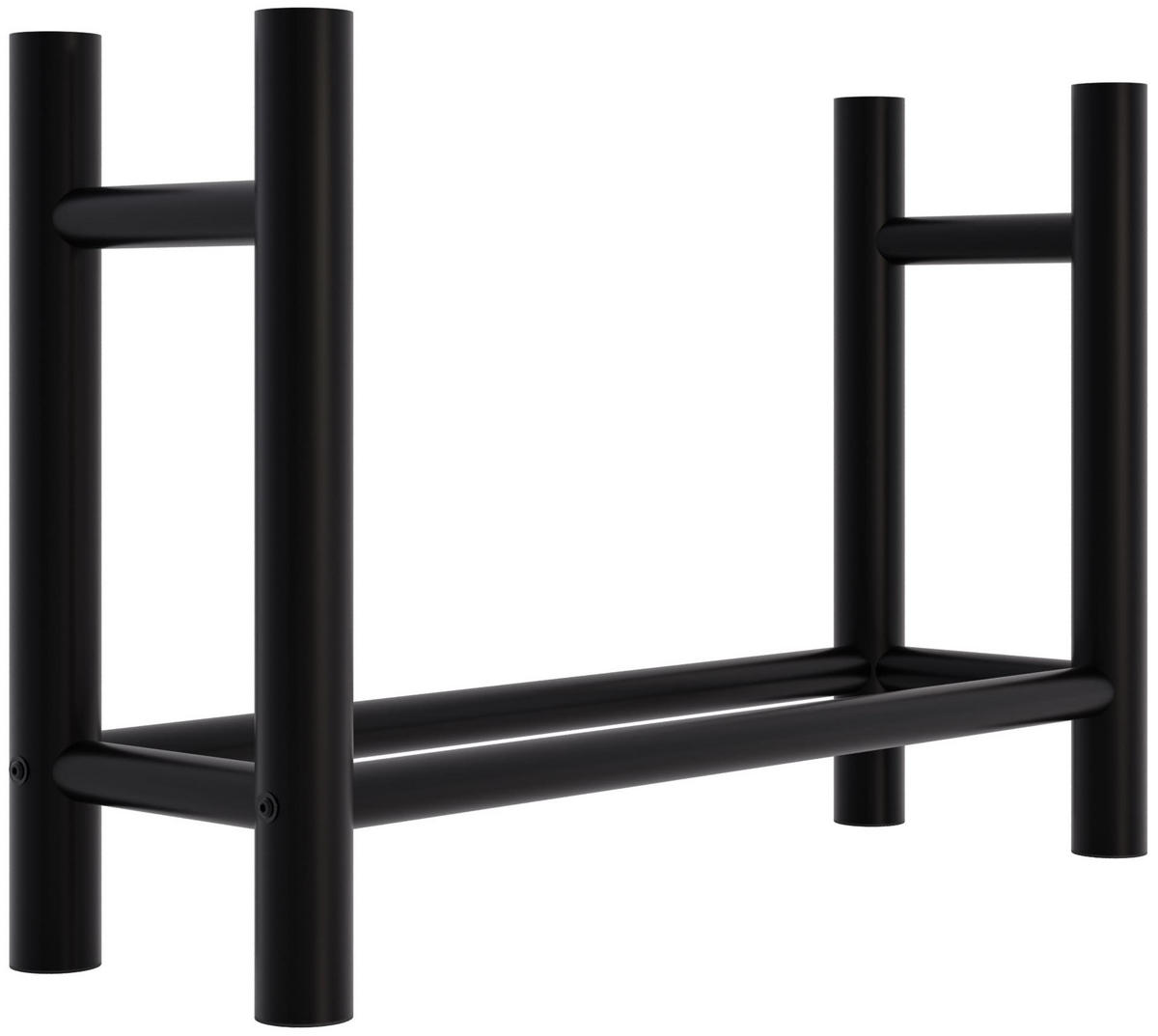 KAMINHOLZREGAL 60/30/80 cm Metall schwarz - Schwarz, Metall (60/80/30cm) - CLP