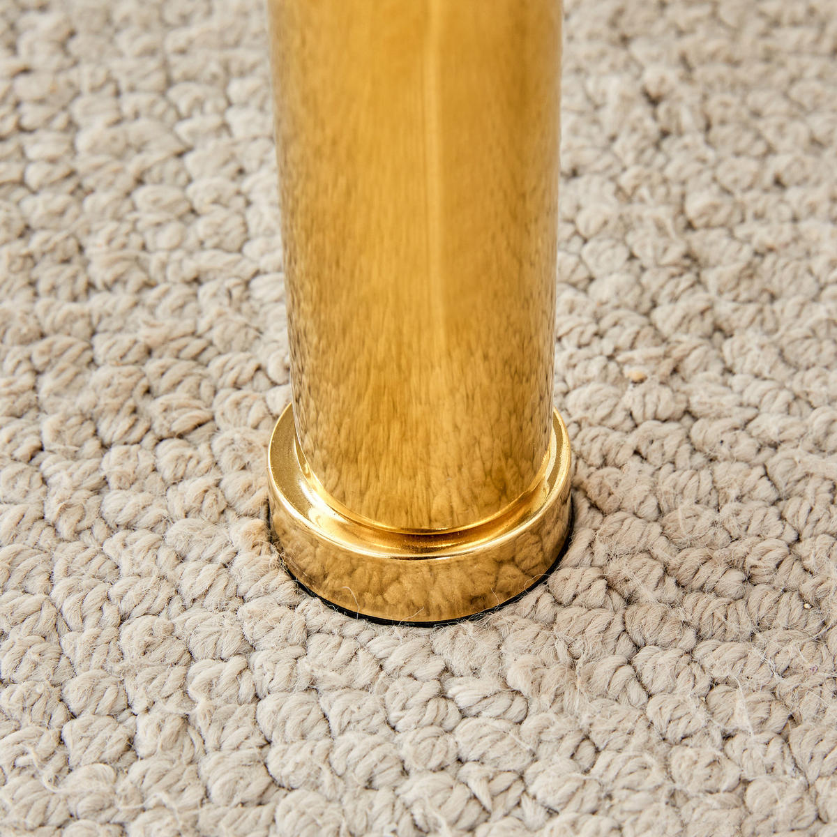COUCHTISCH Glas Metall zylindrische Beine 2 Ebenen gehärtetes Glas 2in1 Gold Ø70/60 42cm - Transparent/Goldfarben, Glas/Holzwerkstoff (70/70/42cm) - EVRYAE