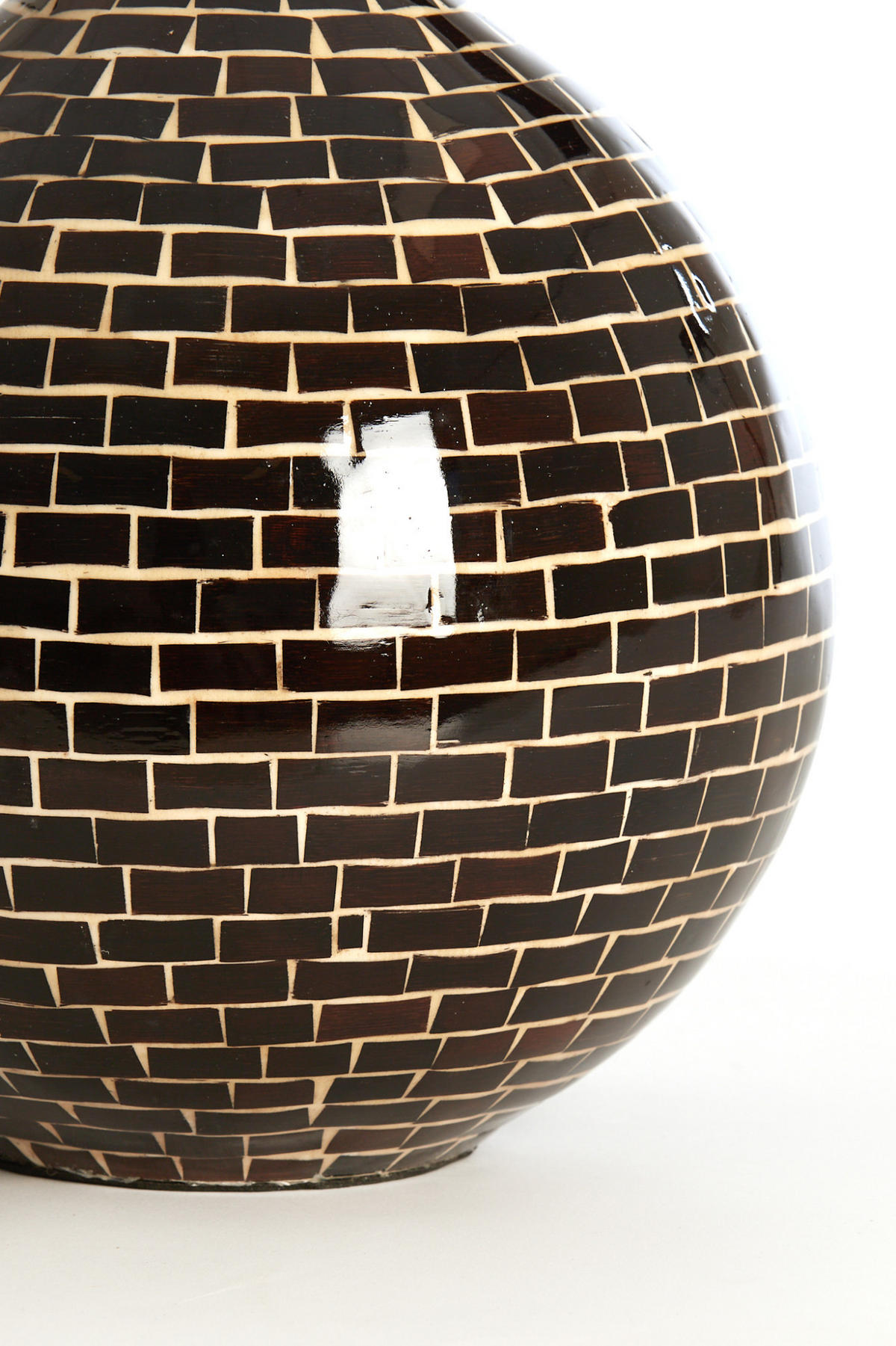 VASE Elorza Braun Ø22/25 cm - Braun, Holz (25cm) - Light & Living