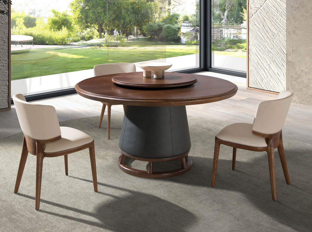 STUHL Stuhl aus cremefarbenem Kunstleder 53/55/78 cm - Beige/Creme, Leder/Holz (53/78/55cm) - ANGEL CERDA