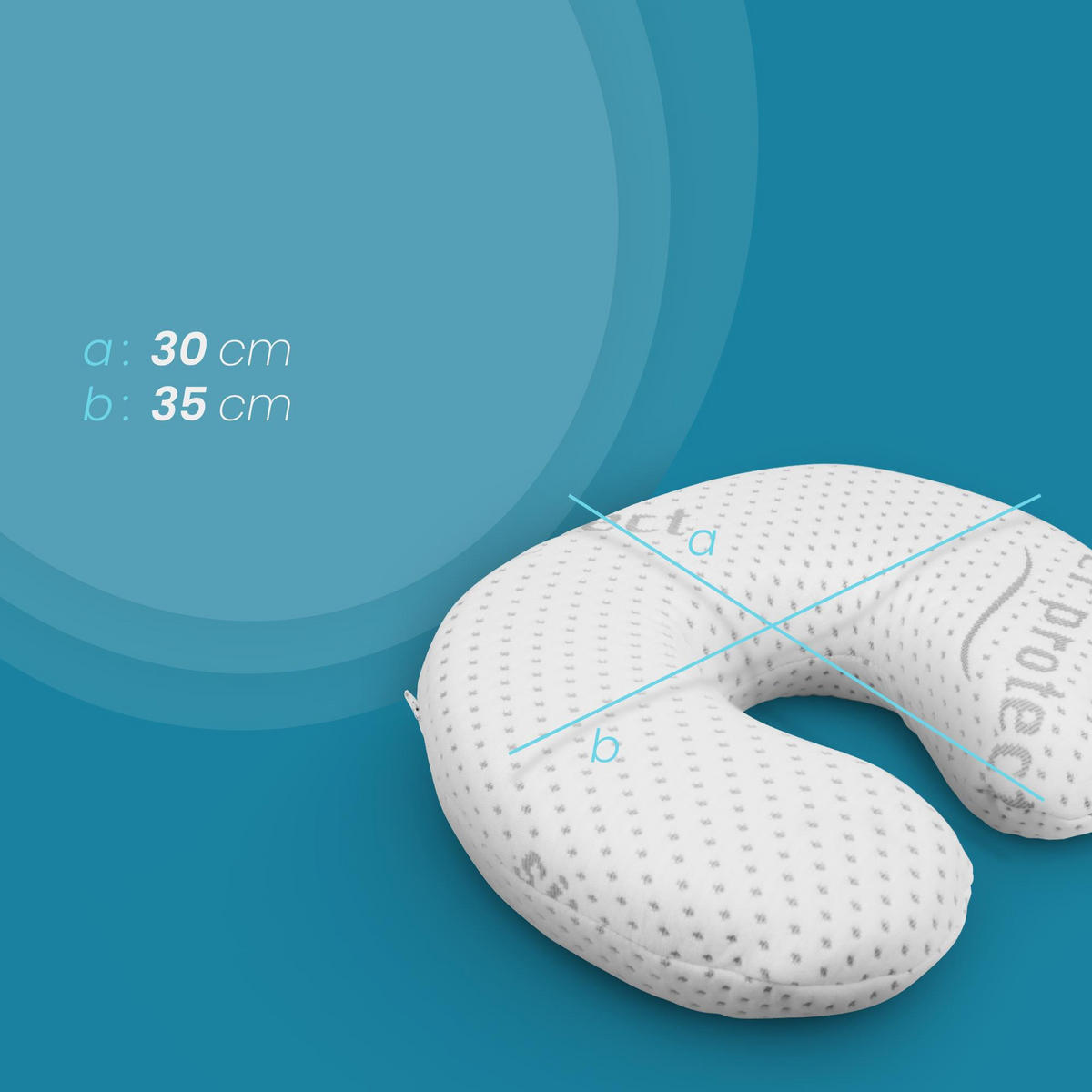 VISCOELASTISCHE Nackenkissen - Silver Protect 30x35 cm - Nackenhörnchen - Weiß, Textil (30/35cm) - Bestlivings