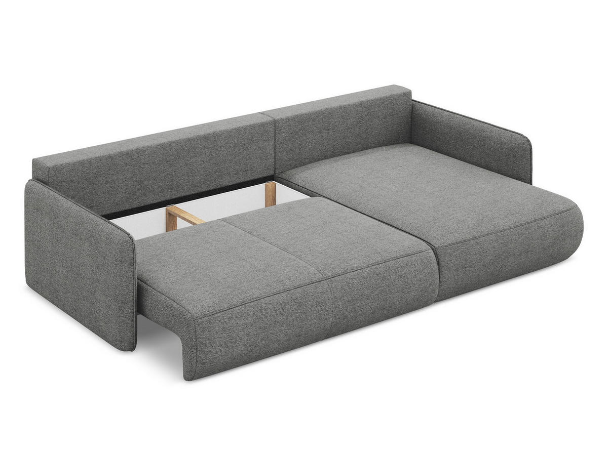 3-SITZER SOFA Samt Stoff Violett - Lila/Flieder, Textil/Metall (202/80/95cm) - Makamii