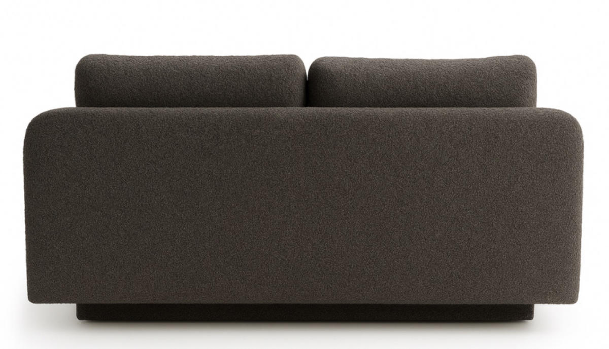 SOFA Dunkel Anthrazit MAJA Mit Schlaffunktion Boucle - Grau, Textil (209/96/96cm) - Sepro Meble